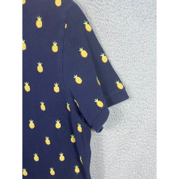 Express Mens Size XL Navy Polo Shirt Pineapple Print - Picture 9 of 14